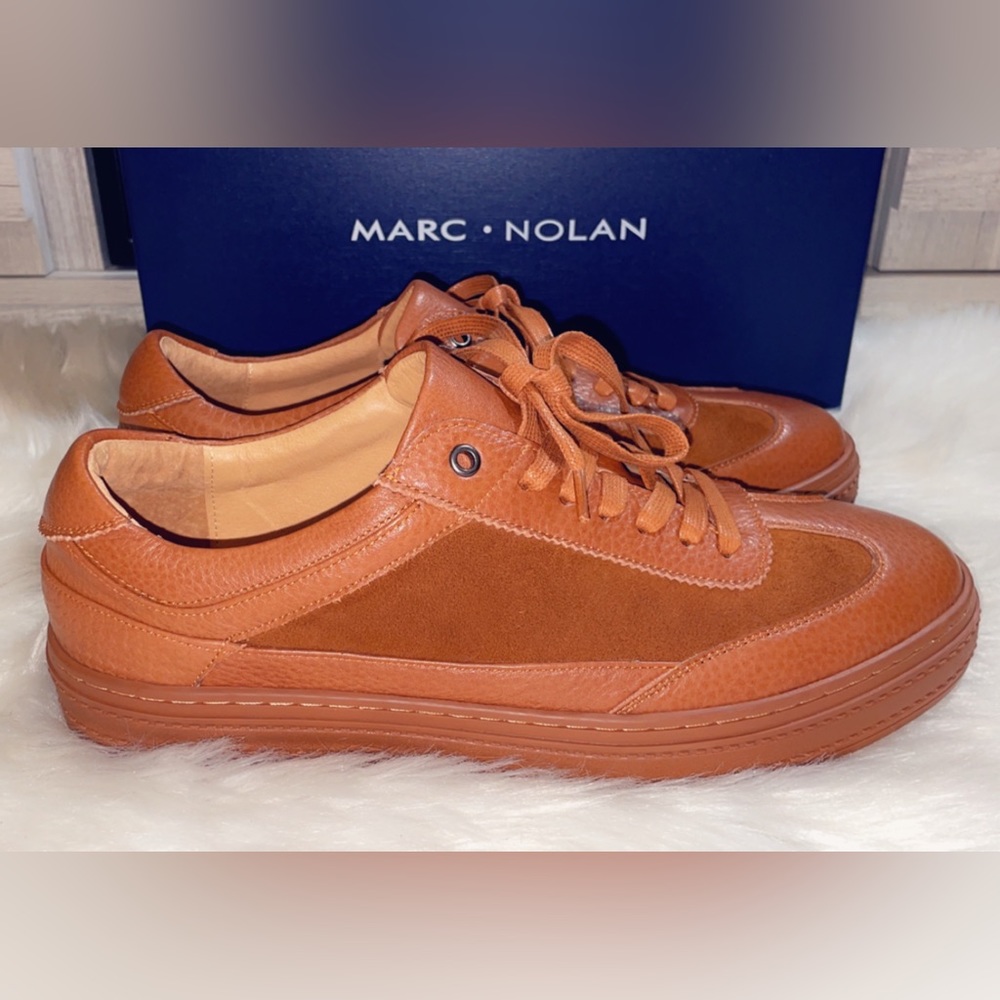 New Men’s Pebbled Leather and Suede Sneaker.